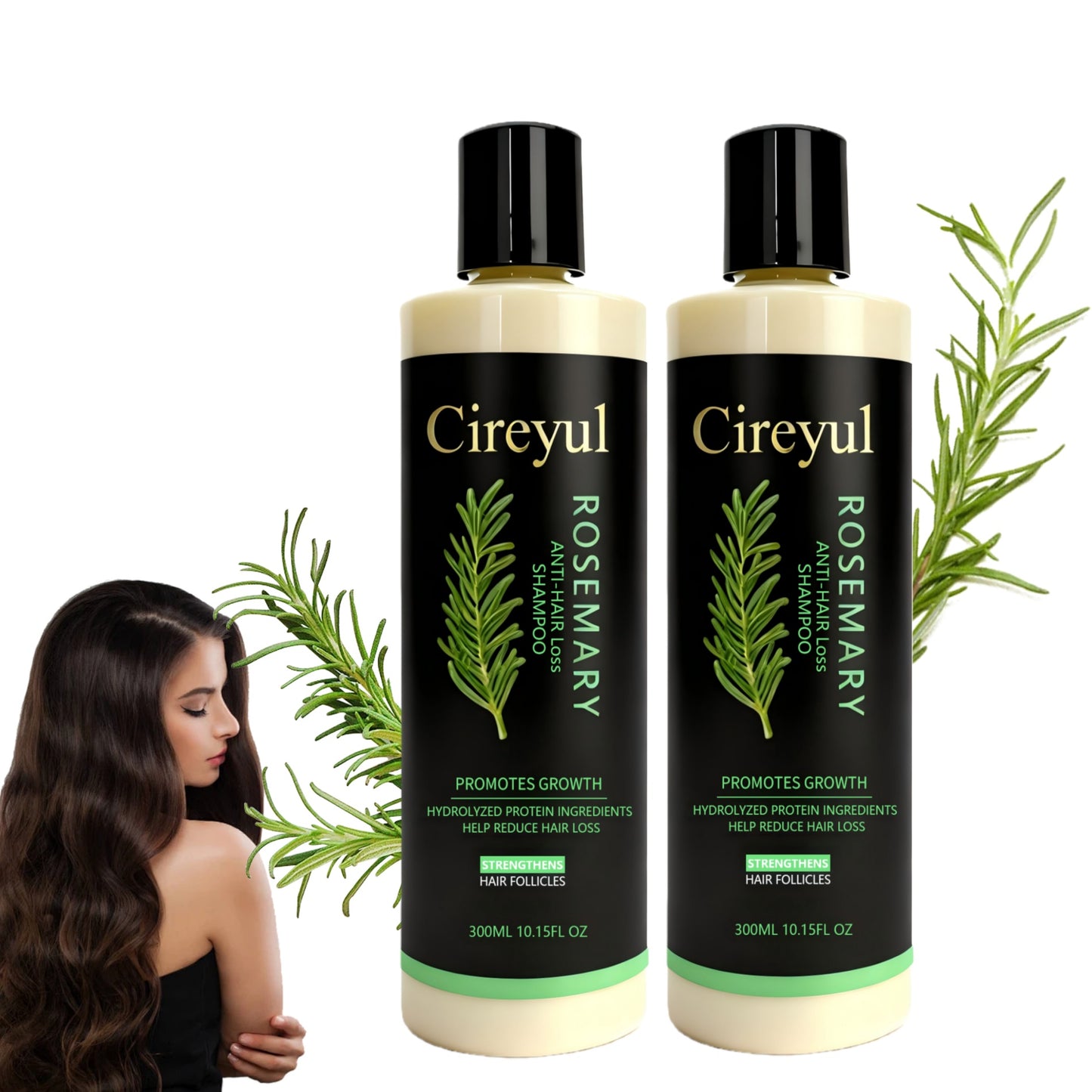 Rosemary Biotin Shampoo - Volumizing, Sulfate-Free, for Thinning, Dry, Damaged Hair, Vegan, Color-Safe, , Suitable for both men and women